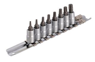 Unior Torx driver socket set with TX profile 1/4" on rail (8, 10, 15, 20, 25, 27, 30, 40) 629696  Professional Bicycle Tool, quality guaranteed