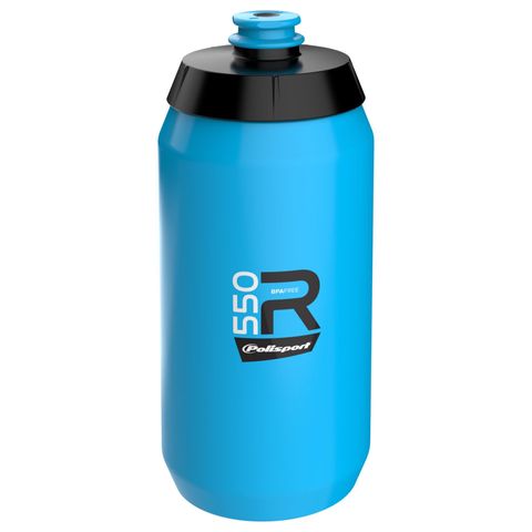 WATER BOTTLE, SENSATIONAL - wide mouth - easy squeeze - high flow - lightweight  BLUE  550ml  Screw-On Cap Professional type - Quality Polisport product