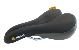 252 x 174mm Ladies Saddle - Vinyl Top, Cut-out, Inclined Riding, 371g, Velo Plush VL4126