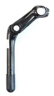 H/bar STEM, adjustable, alloy, black, quill L:180mm,  dia 25.4mm, ext 110mm, h/bar dia 25.4mm