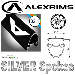 WHEEL - 29er Alex ATD-500 32H P/j Black Rim,  FRONT Q/R (100mm OLD) Centerlock Disc Sealed Novatec Black Hub,  Mach 1 SILVER Spokes