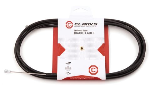 BRAKE CABLE - Universal INNER & OUTER, Stainless Steel 2000mm cable, BLACK 2P 5mm 2100mm housing