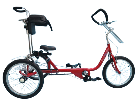 Rehatri Recumbent Trike, Pedal version, 20"Front and 20" rear wheel size, RED