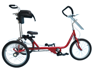 Rehatri Recumbent Trike, Pedal version, 20"Front and 20" rear wheel size, RED