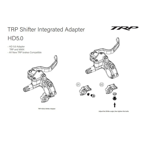A NEW ITEM - TRP DHR EVO PRO/EVO X HD5.0 Left Hand Shifter/dropper post adaptor kit suit MMX sram or TRP