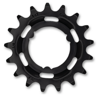 1/2 x 1/8" x 17T Sprocket R Shimano - Cr-Mo, Black, For E-Bike, Coaster & Internal Hubs, KMC