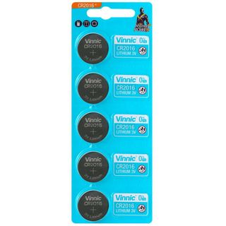BATTERY - 3V Button Cell, Lithium, CR2016, Australian Standards Approved Packaging - 5 Pieces Per Card