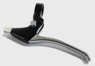 BRAKE LEVER - LEFT hand ONLY Alloy V-Brake Lever, With Lock Device, BLACK/SILVER