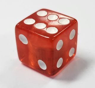 A/V Cap - Dice, Trans Red, Sold Individually