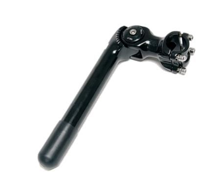 Quill Stem  --  110mm Ext, Adjustable 0 to 60 Degree, 185mm Height., 25.4mm Dia., 31.8mm BB, Black
