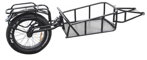 TRAILER - 20" x 4" (FAT) Single Wheel with Suspension, open cargo hold & Pannier Racks. Steel Frame.MAXIMUM LOAD: 45kg  MAX SPEED LOADED: 40kph Bag to suit see 9810B