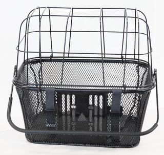 BASKET - Large FRONT - Pet Carrier, Fixed Base, Includes Dome wire "clip in" Lid,  Padded Base & Anchor Strap, 40cm x 30cm x 35cm weight capacity: 10kg