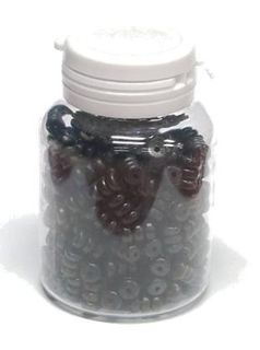 O RING/DONUT - For 1.2mm Gear Cable, BLACK (Bottle of 200)