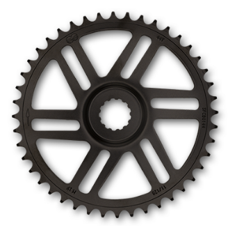 11/128" Direct Mount E-Bike Chain Ring, 44T - Bosch Gen 3, CL 47.5/50mm, Black, KMC
