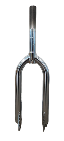 20" - O.D. 25.4mm, I.D. 21.1mm - Threaded Silver Fork For BMX Stem, 87mm Clearance