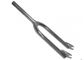 20" - O.D. 25.4mm, I.D. 21.1mm - Threaded Silver Fork For BMX Stem, 87mm Clearance