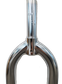 20" - O.D. 25.4mm, I.D. 21.1mm - Threaded Silver Fork For BMX Stem, 87mm Clearance