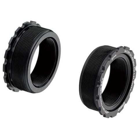 Bottom bracket converter set, alloy, for T47 to BSA, anodised black