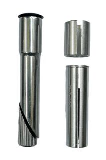 Converter/Adaptor for Quill to Ahead Stem, with Shims fits - Quill 22.2 & 25.4/Stem 1" & 1 1/8" Silver (SUIT 25,4/28,6 STEM, 22,2 OR 25,4 STEERER)