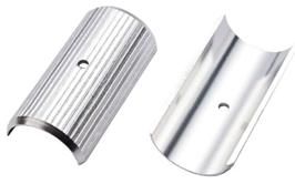 Handlebar Shim 25.4x 22.2 ALLOY Silver Length 50mm. To use a 22.2mm handle bar with a 25.4mm stem