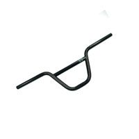 HANDLEBAR  22.2mm, 68cm Wide, 200mm Rise, BMX, Steel  BLACK