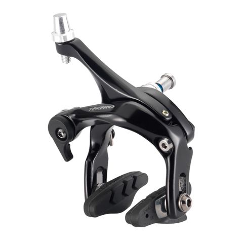 39-51mm Reach Dual Pivot Caliper Set, Road - Front & Rear, Recessed, QR, Alloy, Black, Angle Adjust Pads, Tektro