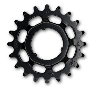 1/2 x 1/8" x 20T Sprocket R Shimano - Cr-Mo, Black, For E-Bike, Coaster & Internal Hubs, KMC