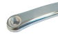 152mm - Left Diamond Taper Crank Arm - 30mm Offset, Alloy, Silver