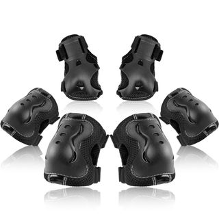 ELBOW, KNEE & PALM PAD SET, for kids, black