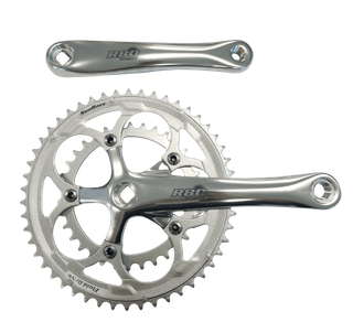 170mm x 34/50T Road Chainwheel Set - Diamond Taper, 27mm Offset, 7/8/9 Speed, Silver