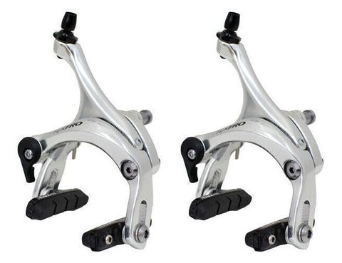 39-51mm Reach Dual Pivot Caliper Set, Road - Front & Rear, Recessed, QR, Alloy, Silver, Tektro