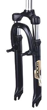 20" Suspension Fork - 100mm Travel, Threaded, V Brake, 200mm Tube, Alloy Crown, Hi-Ten Brace & Blade, ID 22.2, Zoom