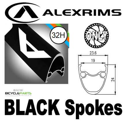 WHEEL - 29er Alex ATD-500 32H P/j Black Rim,  SCREW-ON MULTI Q/R (135mm OLD) 6 Bolt Disc Loose Ball Joytech Black Hub,  Mach 1 BLACK Spokes