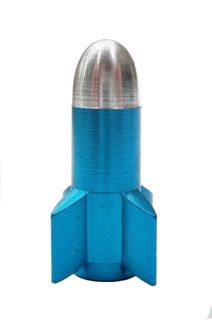 Valve Cap Rocket, Blue (individual)