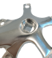 110mm BCD & 155mm Length - Right Crank Arm - Polished Silver Alloy