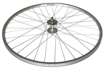 WHEEL  27" WEINMANN- 4019c - S/w Silver Alloy Rim (36hole) , Sturmey Archer Sealed Bearing H/Flange Nutted Hub (Polish silver) , Mach 1 Silver Spokes , Front
