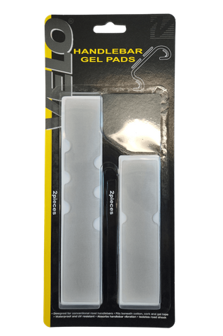 Handlebar gel pads, inc 2 top & 2 bottom, 20 x 3.6/14 x 3.6cm ea, Velo blister card