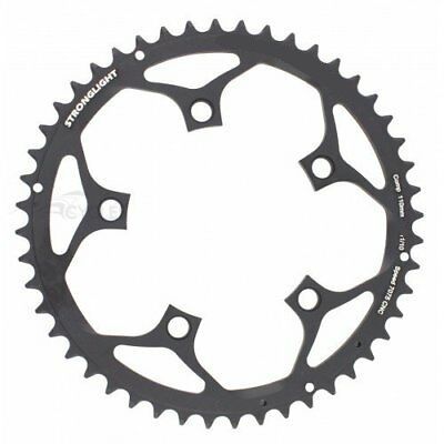 110mm BCD, 5H Road Chainring, 50T - 9/10 Speed, 7075 CNC Black, Stronglight
