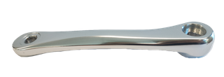 170mm - Left Diamond Taper Crank Arm - 30mm Offset, Polished Silver, Alloy