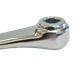 170mm - Left Diamond Taper Crank Arm - 30mm Offset, Polished Silver, Alloy