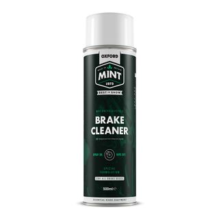 BRAKE CLEANER - Oxford Mint Brake Cleaner 500ml, efficiently removes build-up of brake dust and dirt leaving a decontaminated surface. It&rsquo;s acetone-free and safe on rubber components