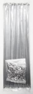 189mm Spokes - 14G/2.0mm, Steel, Includes Nipples, Bag of 144