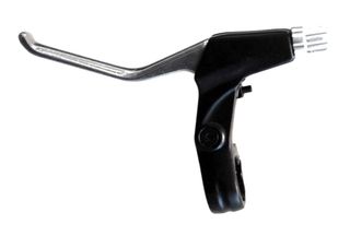 Brake Levers, 3 Finger Type,V-Brake Brake, Silver lever, black bracket (Sold In Pairs)
