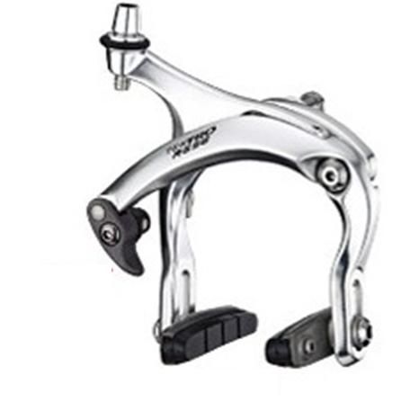 55-73mm Reach Dual Pivot Caliper Set - Front & Rear, Recessed, QR, Forged Alloy, Silver Anodized, Tektro