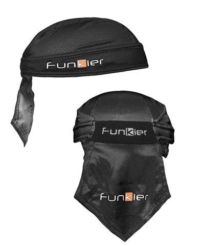 BANDANA  -  FUNKIER ADRIA, 100% Polyester, BLACK, LARGE