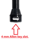 Tubeless Valve, Alloy, Black, patent design with extra side hole, 44mm (Sold Individually) FV/PV - Great valve for use with tyre inserts (Integrated valve removal tool in cover)