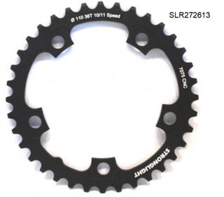 130mm BCD, 5H Road Chainring, 39T - 10/11 Speed, 7075 CNC Black, Stronglight 272613