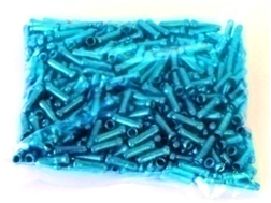 END CAP - Inner Wire End Cap, 2.3mm Inside Dia, BLUE (Bag of 500)