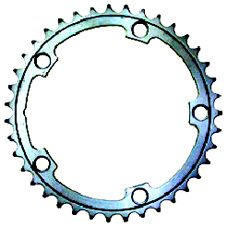 130mm BCD, 5H Road Chainring, 39T - Up To 11 Speed, Alloy, Silver