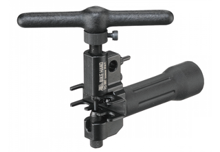 Tool - Chain rivet extractor, for chain 7-12 speed chains,  w/chain hook & extra pin, black, w/BIKEHAND logo